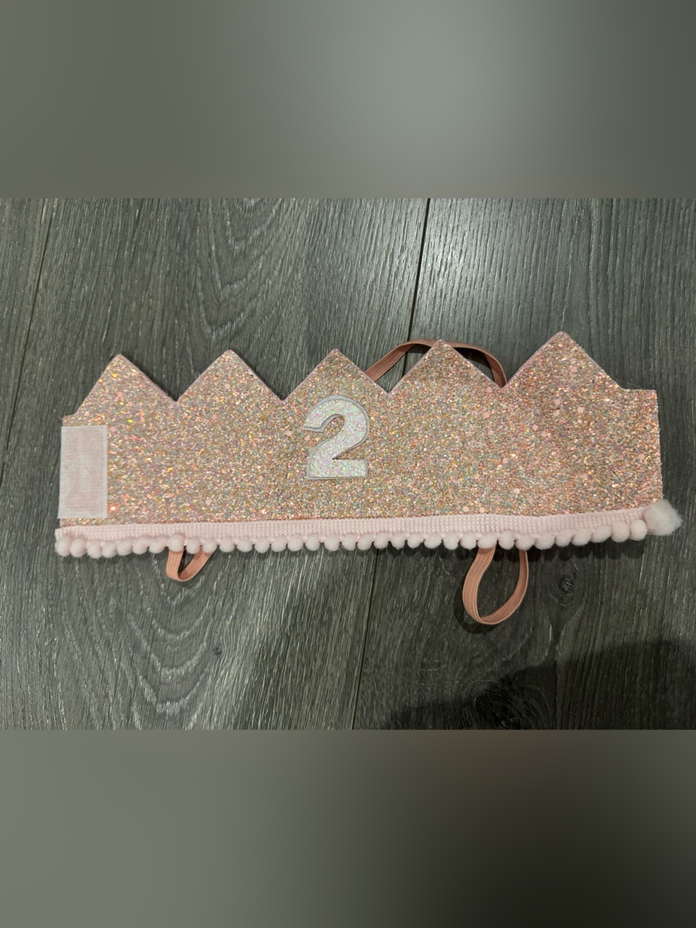 Glitter Pink '2' Birthday Crown